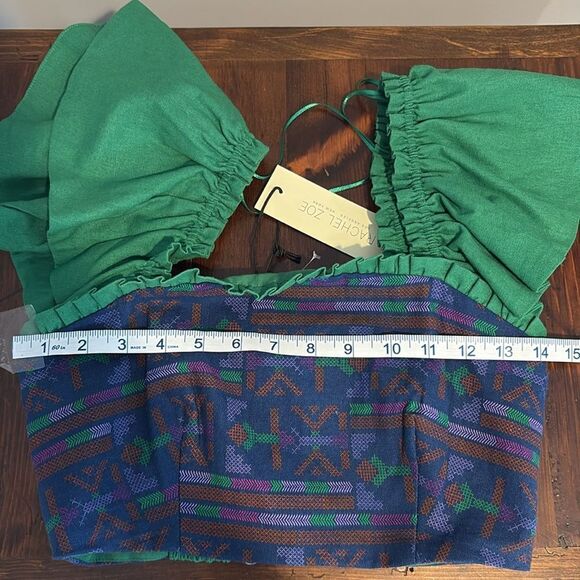 NWT Rachel Zoe Ruffle Shoulder Crop Top Size XS - Picture 10 of 10
